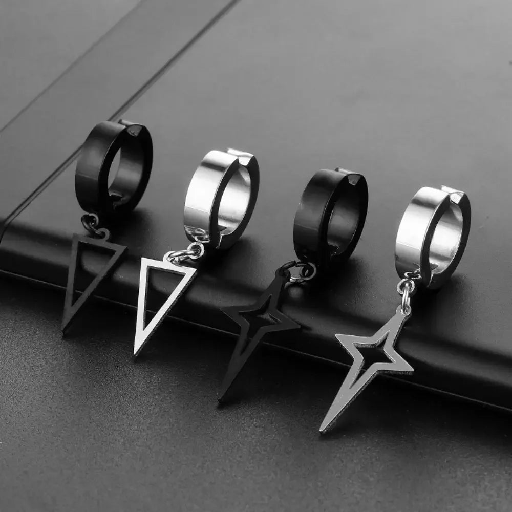 Cross Feather Stud Earrings