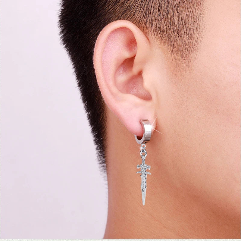 Dragon Sword Hoop Earrings