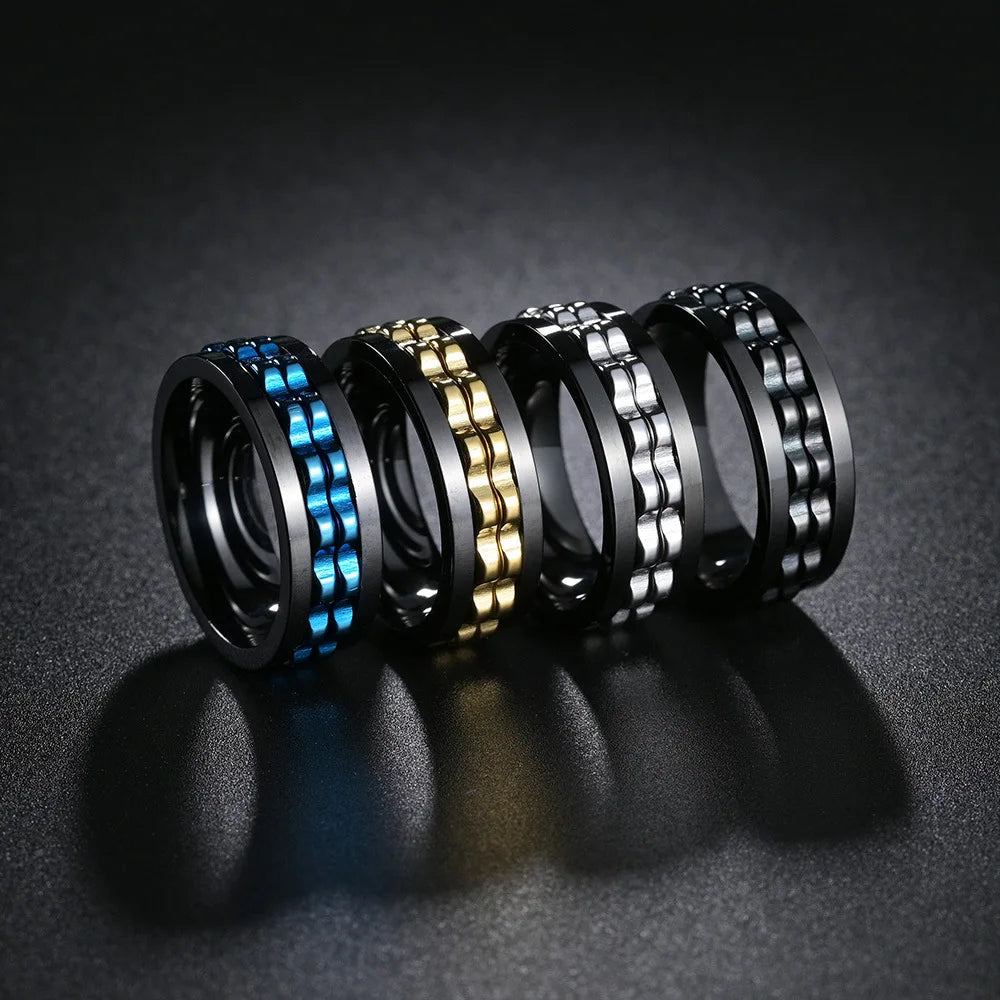 Punk Chain Spinner Ring