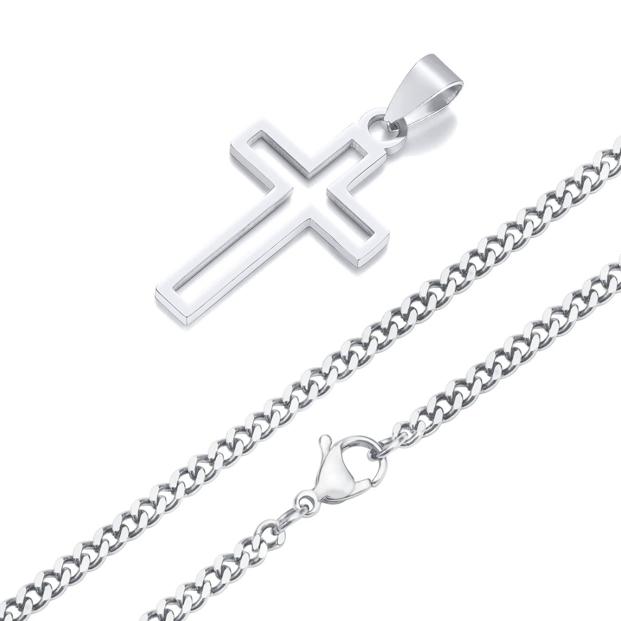 Hollow Cross Necklace