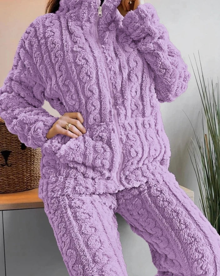 Women's Cozy Teddy Top & Pants Set