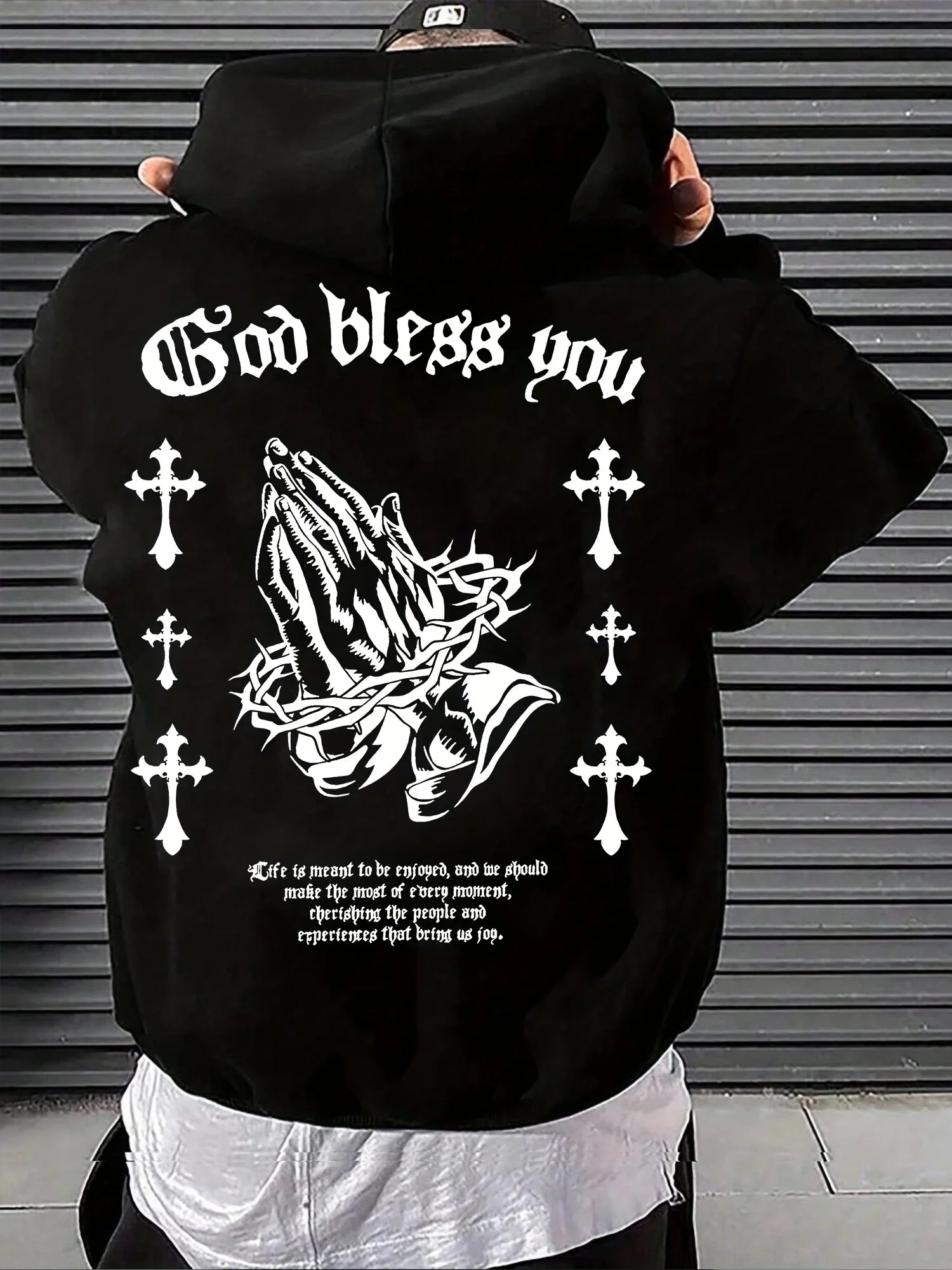 Gothic Cross Street Hoodie