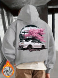 Japanese Car & Cherry Blossom Street Hoodie