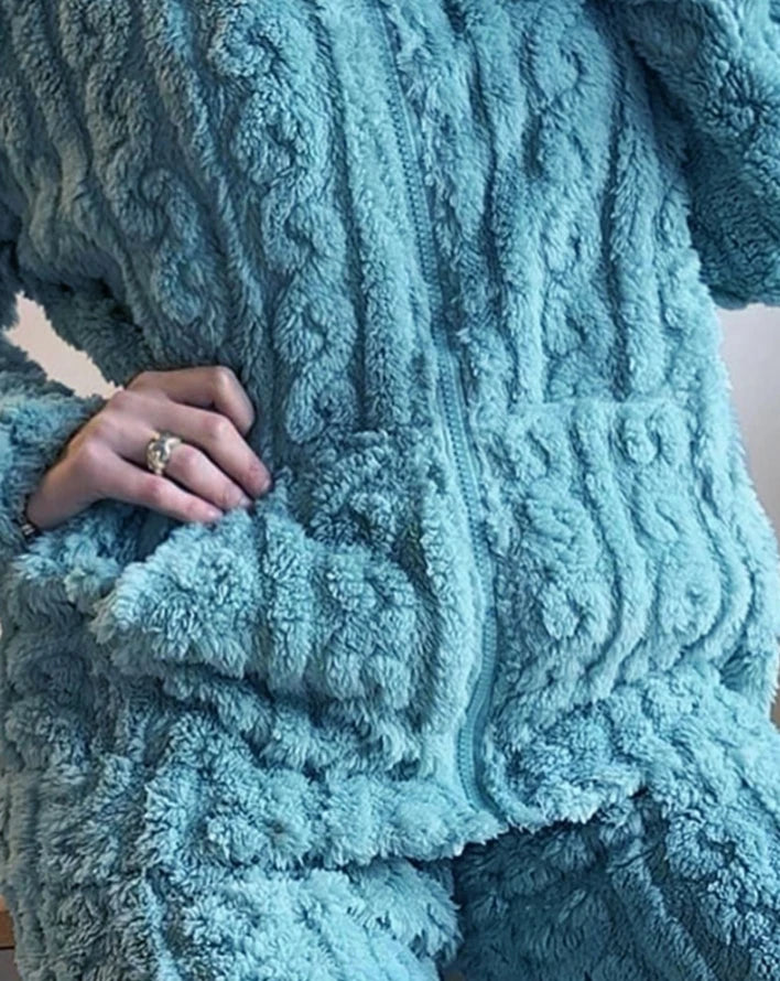 Women's Cozy Teddy Top & Pants Set