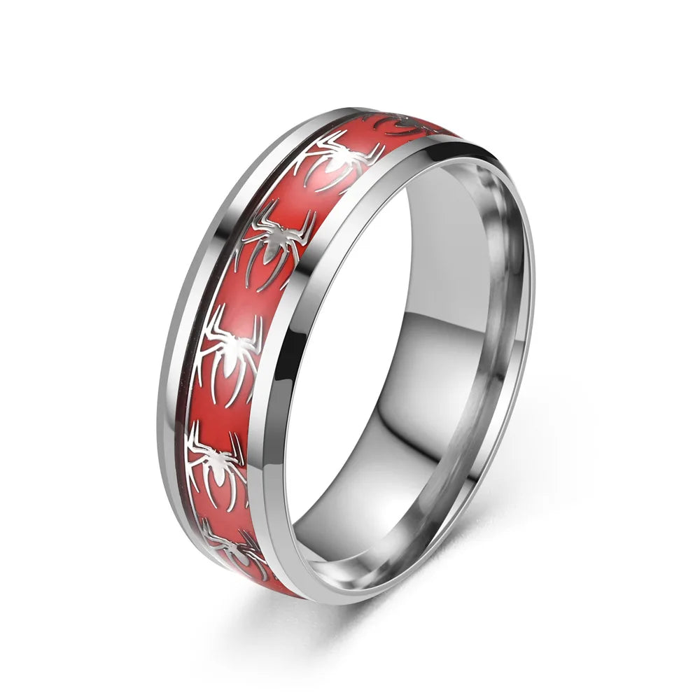 Red Opal Spider Ring