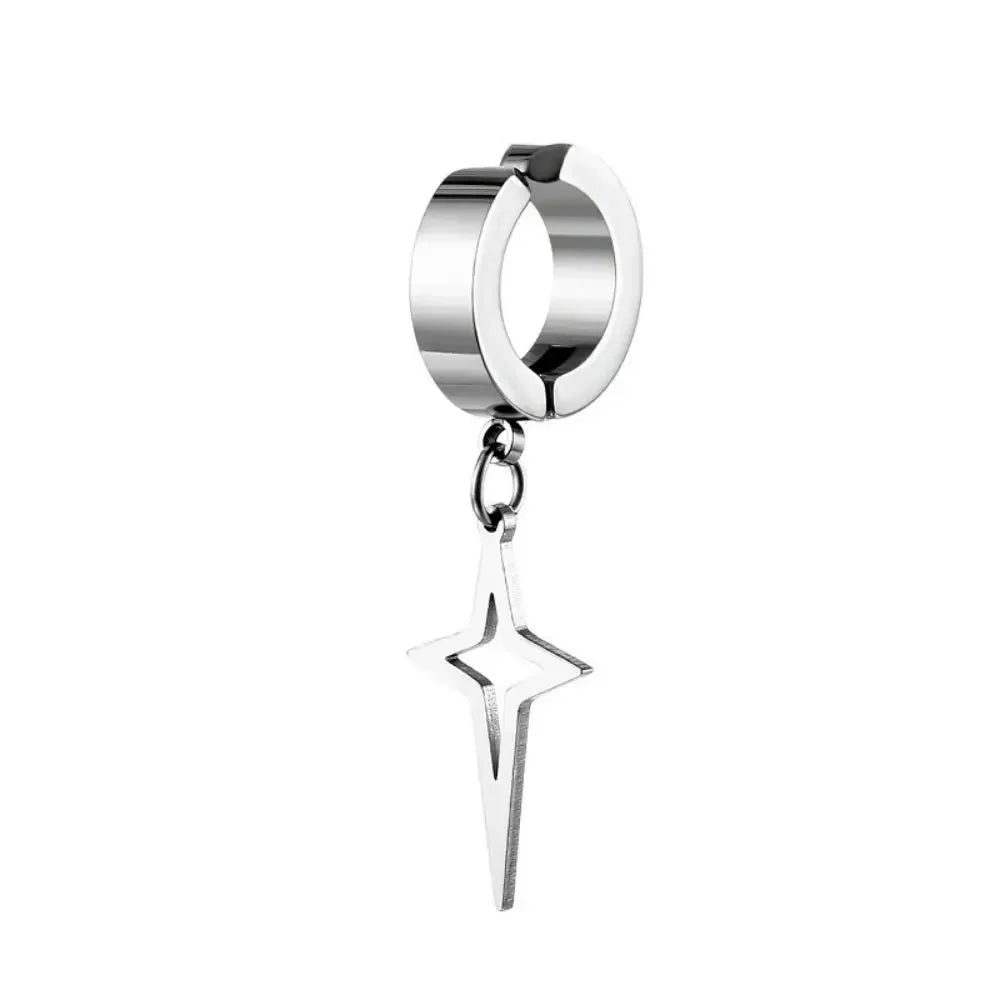 Cross Feather Stud Earrings