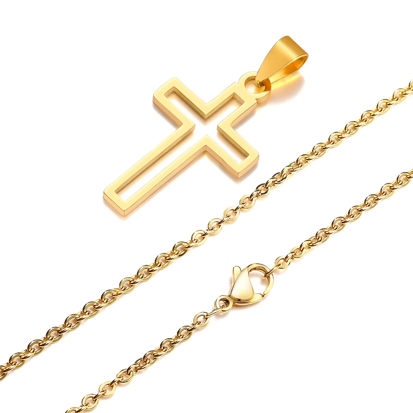 Hollow Cross Necklace