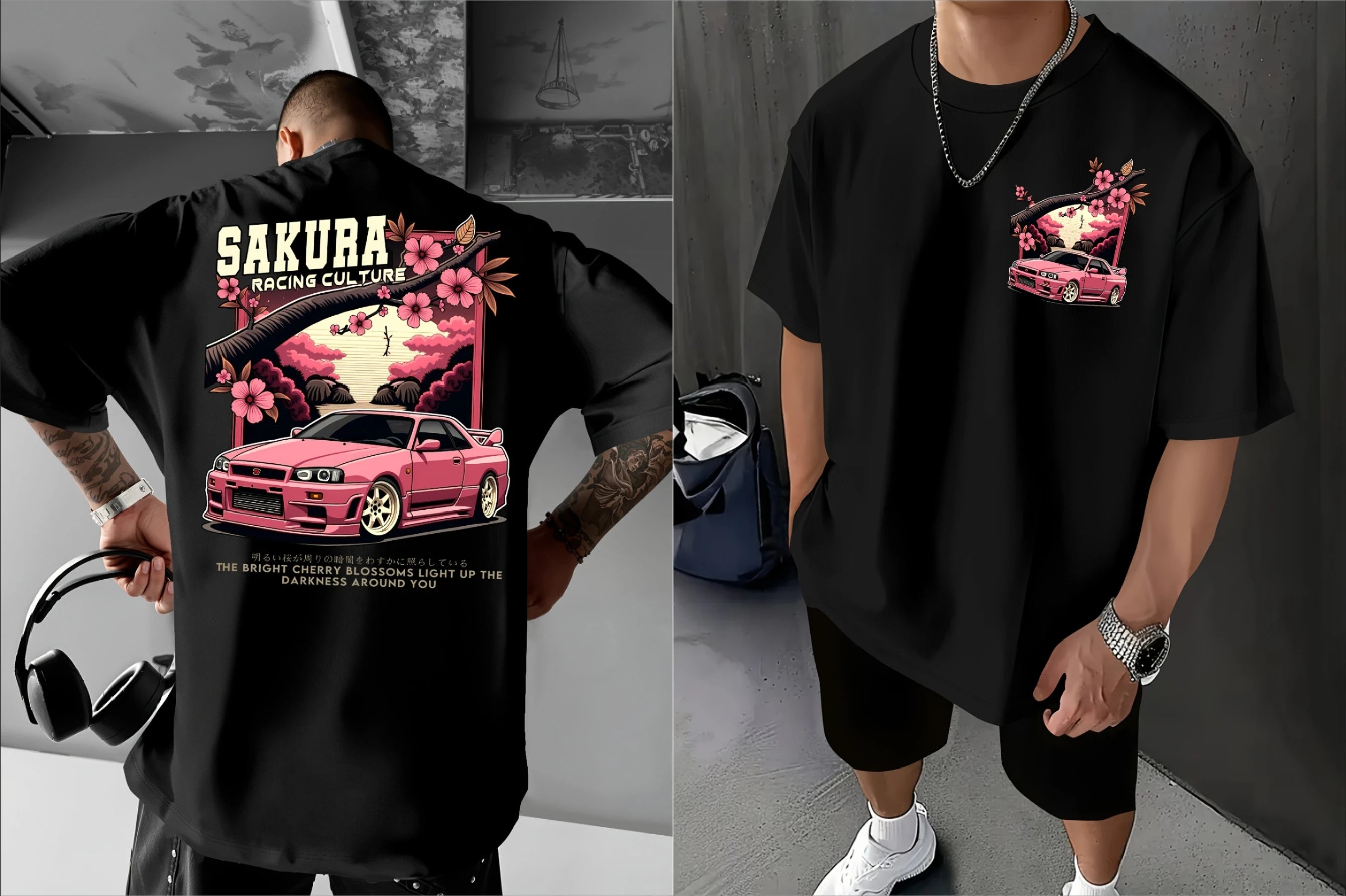Cherry Blossom Racer T-Shirt