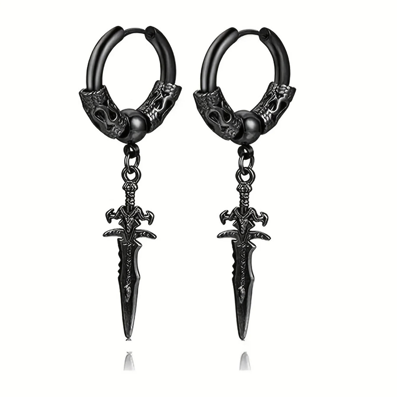 Dragon Sword Hoop Earrings