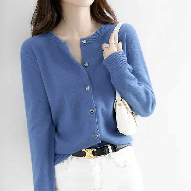 Lightweight Knit Open Cardigan – Women's Sweater