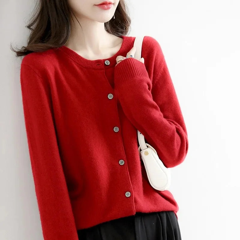 Lightweight Knit Open Cardigan – Women's Sweater