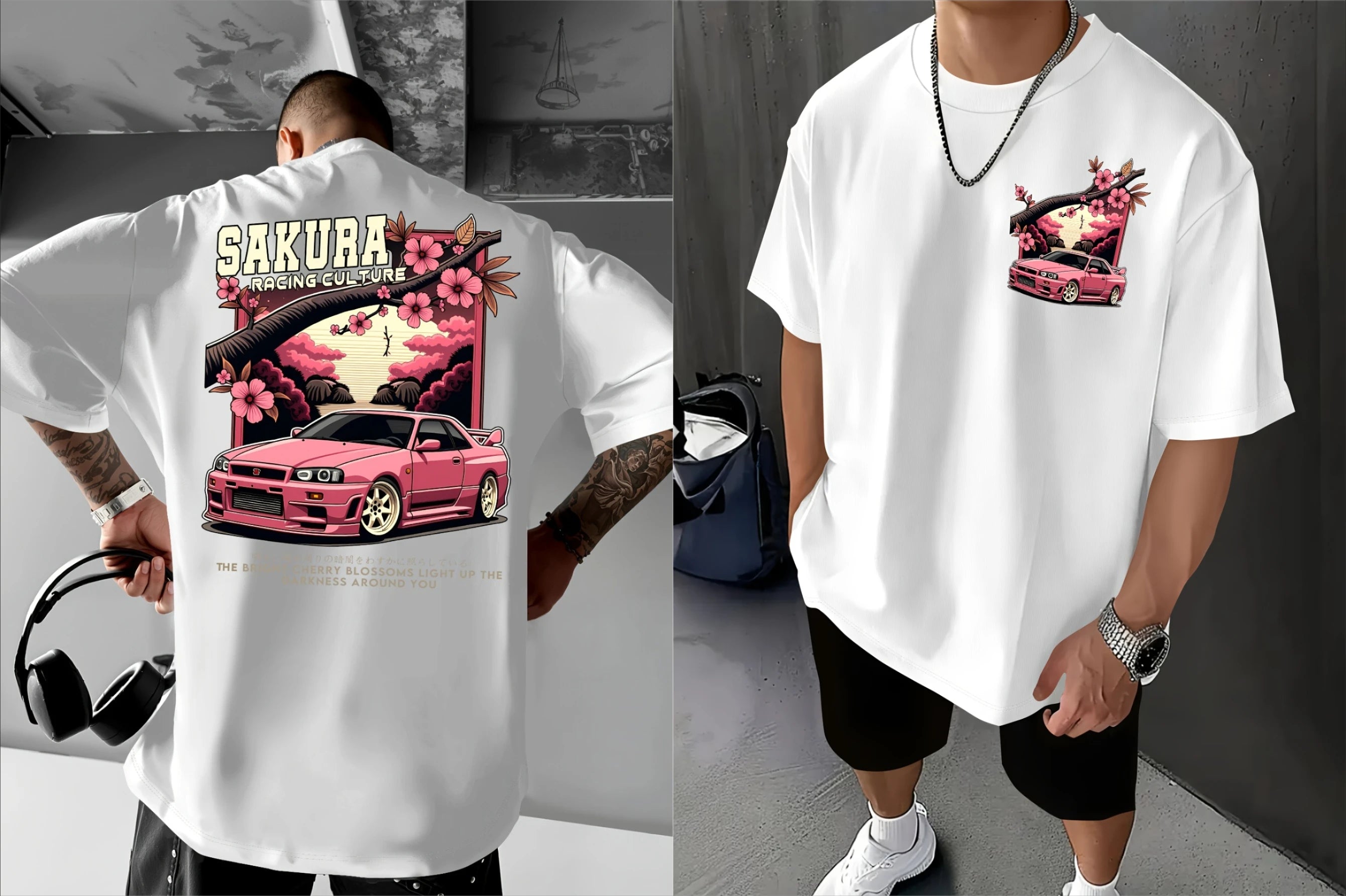 Cherry Blossom Racer T-Shirt
