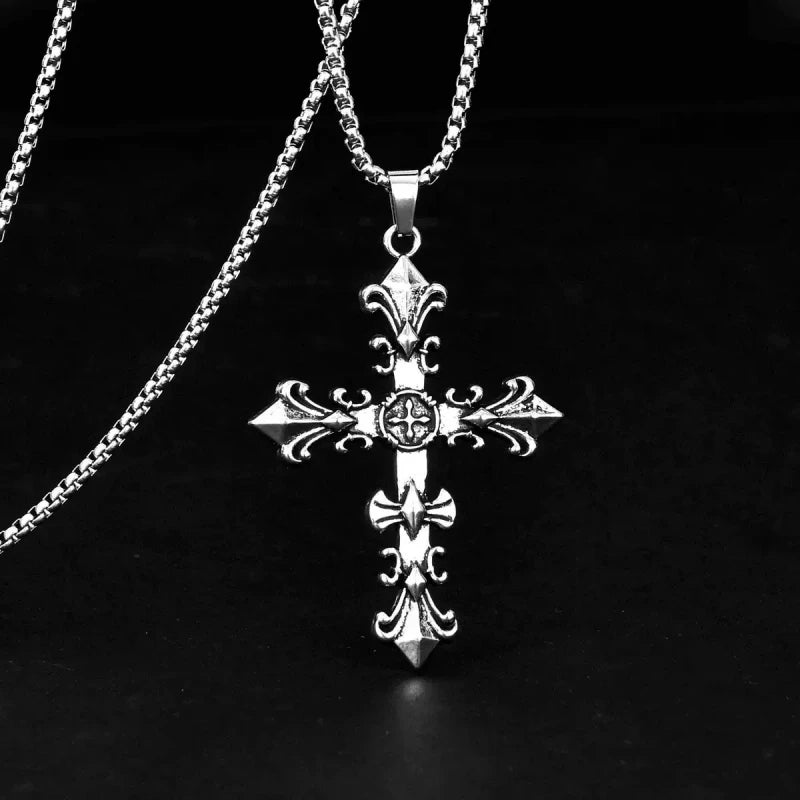 Cross Pendant Necklace & Bracelet Set
