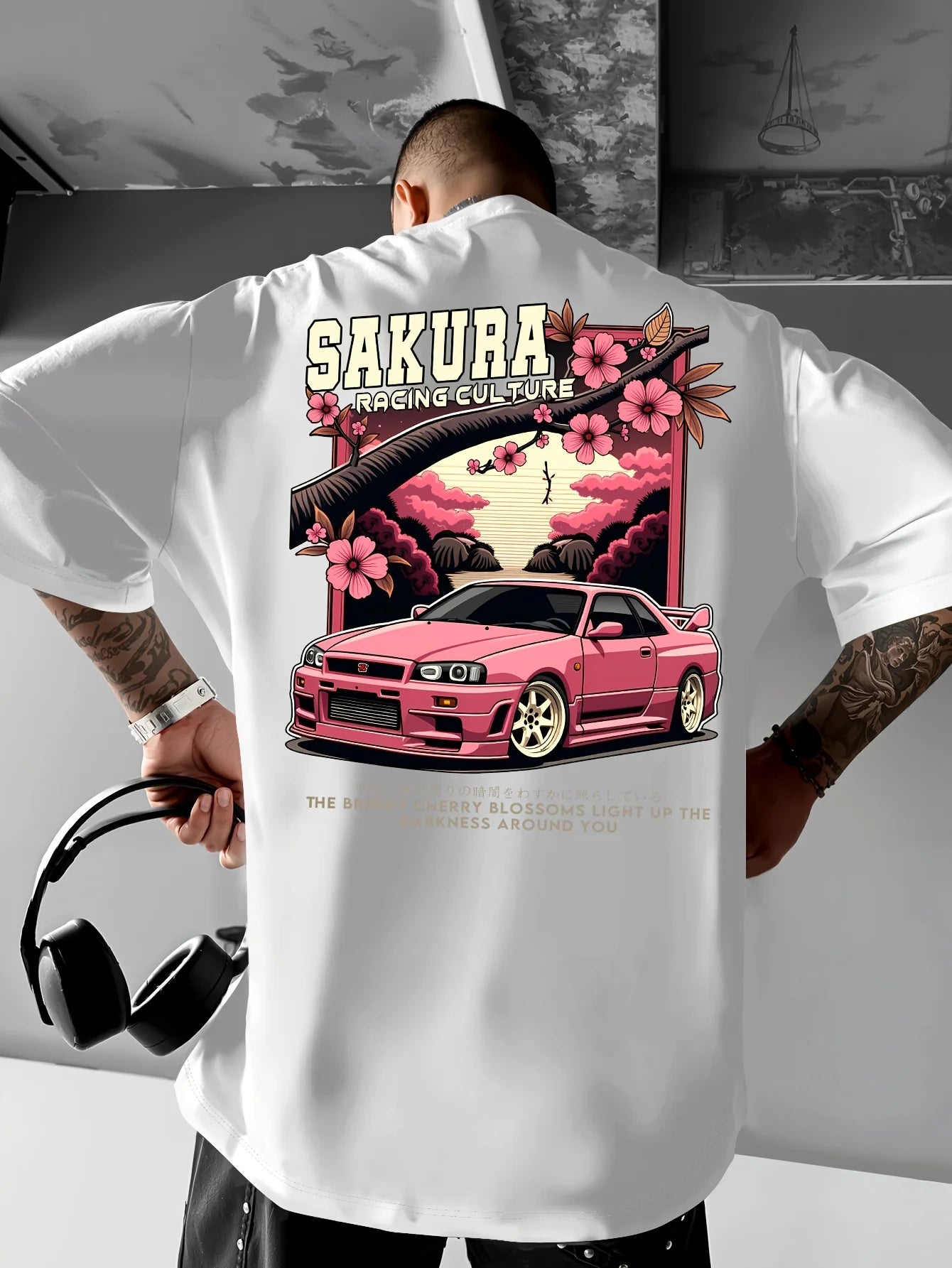 Cherry Blossom Racer T-Shirt
