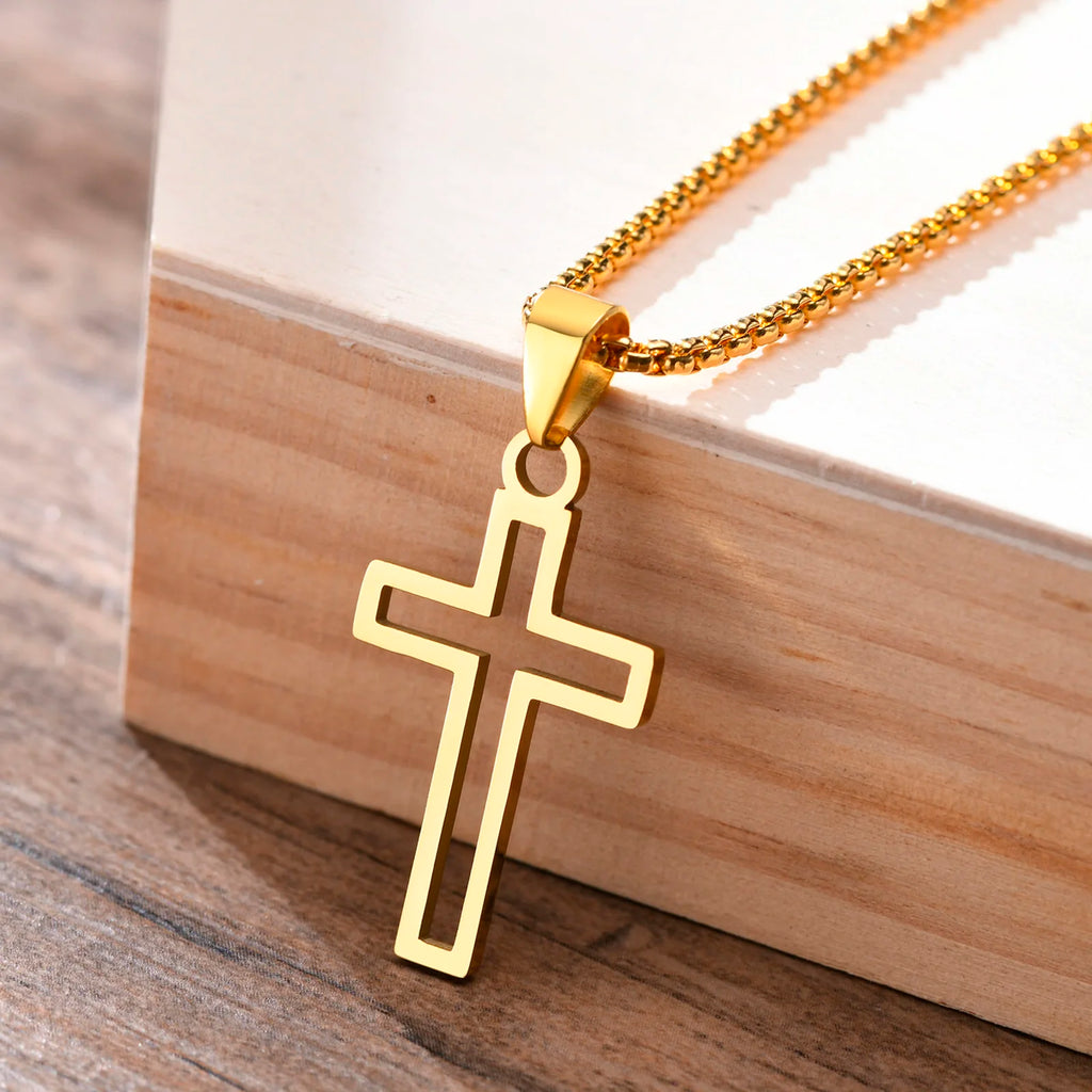 Hollow Cross Necklace