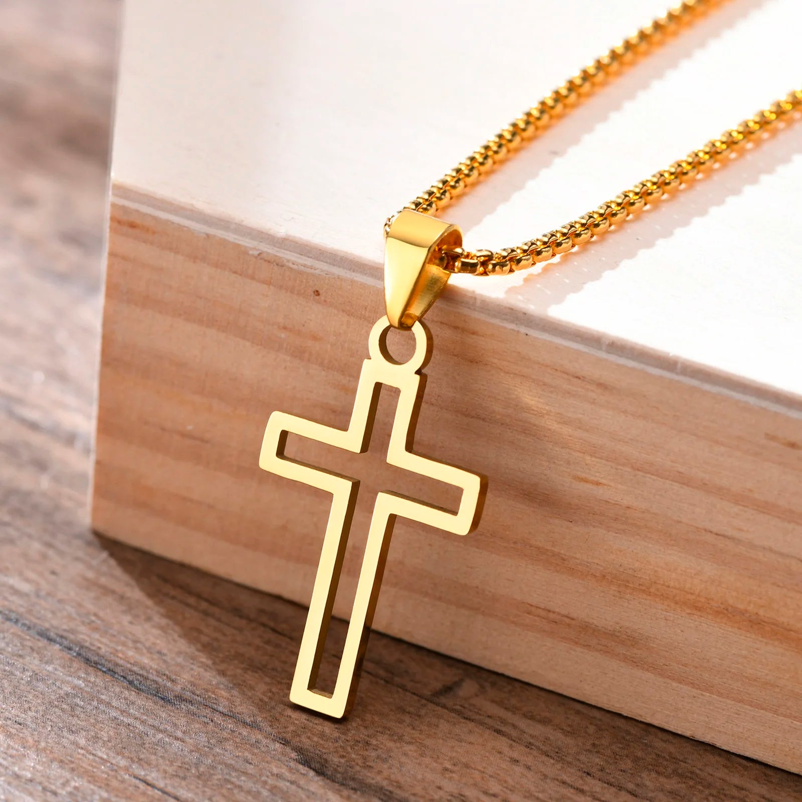 Hollow Cross Necklace