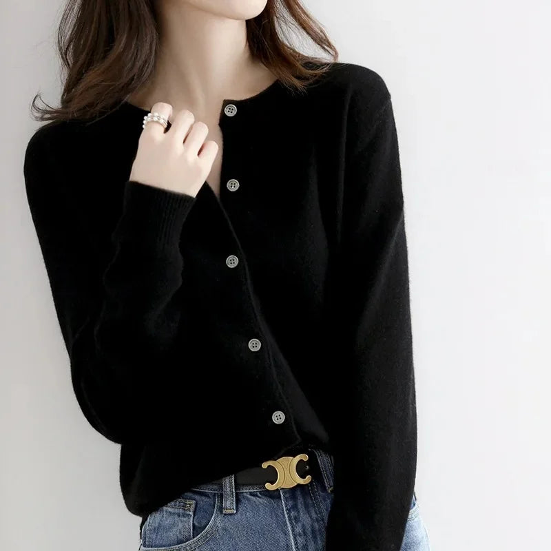 Lightweight Knit Open Cardigan – Women's Sweater